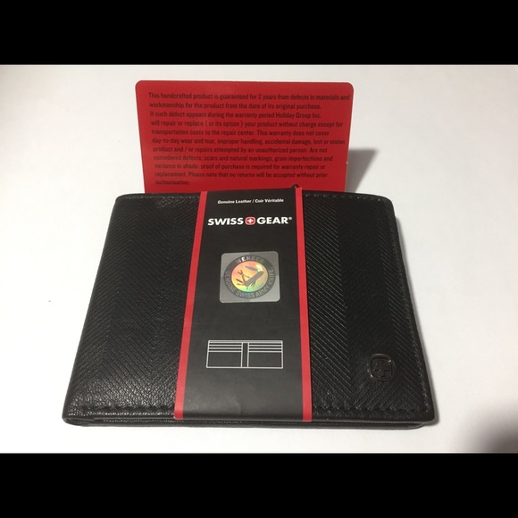 SwissGear Other - ❤️4/$20 SALE! Black Leather Swiss Gear Mens Wallet